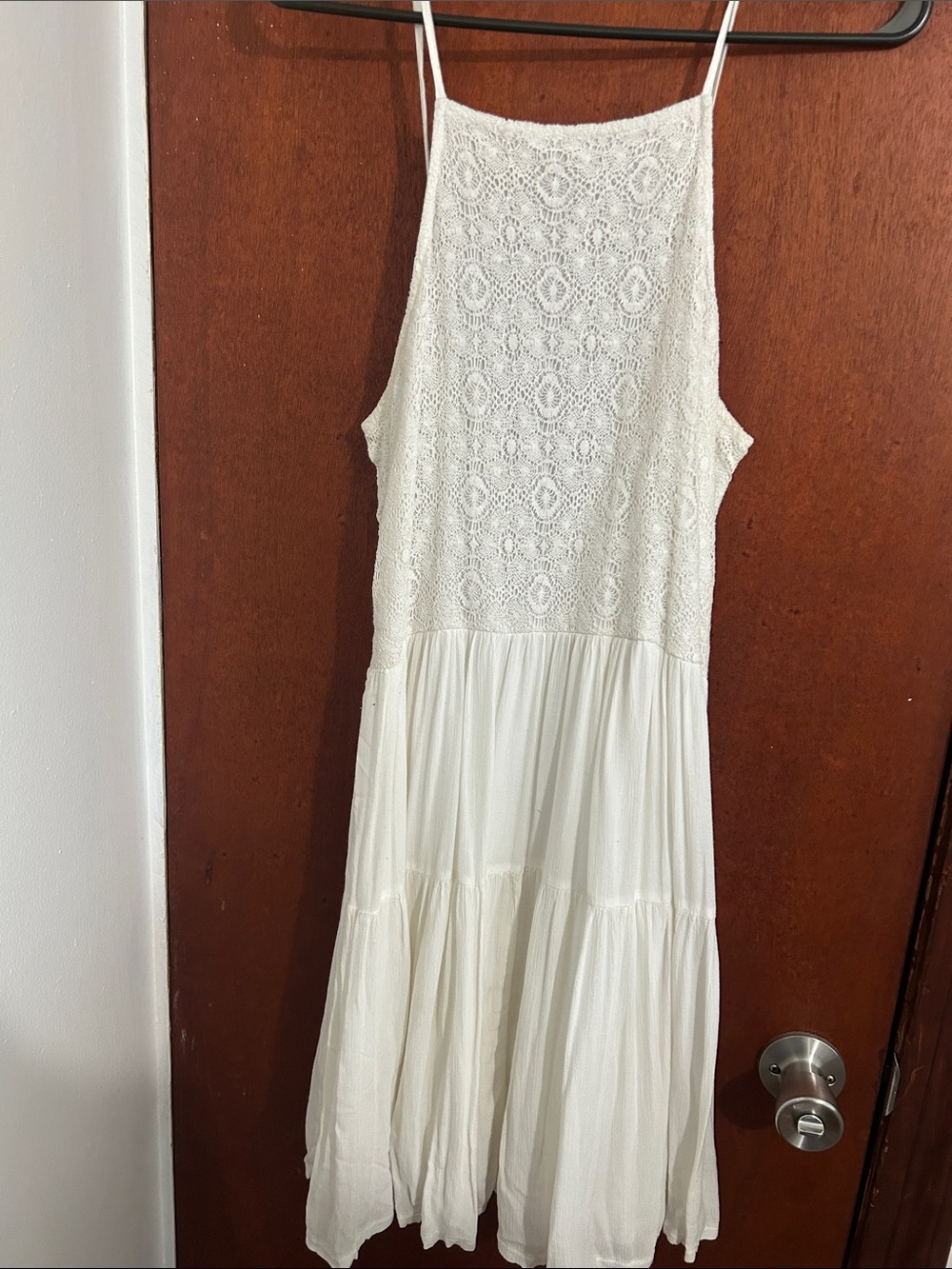 Abercrombie & Fitch Cream Lace Halter Dress